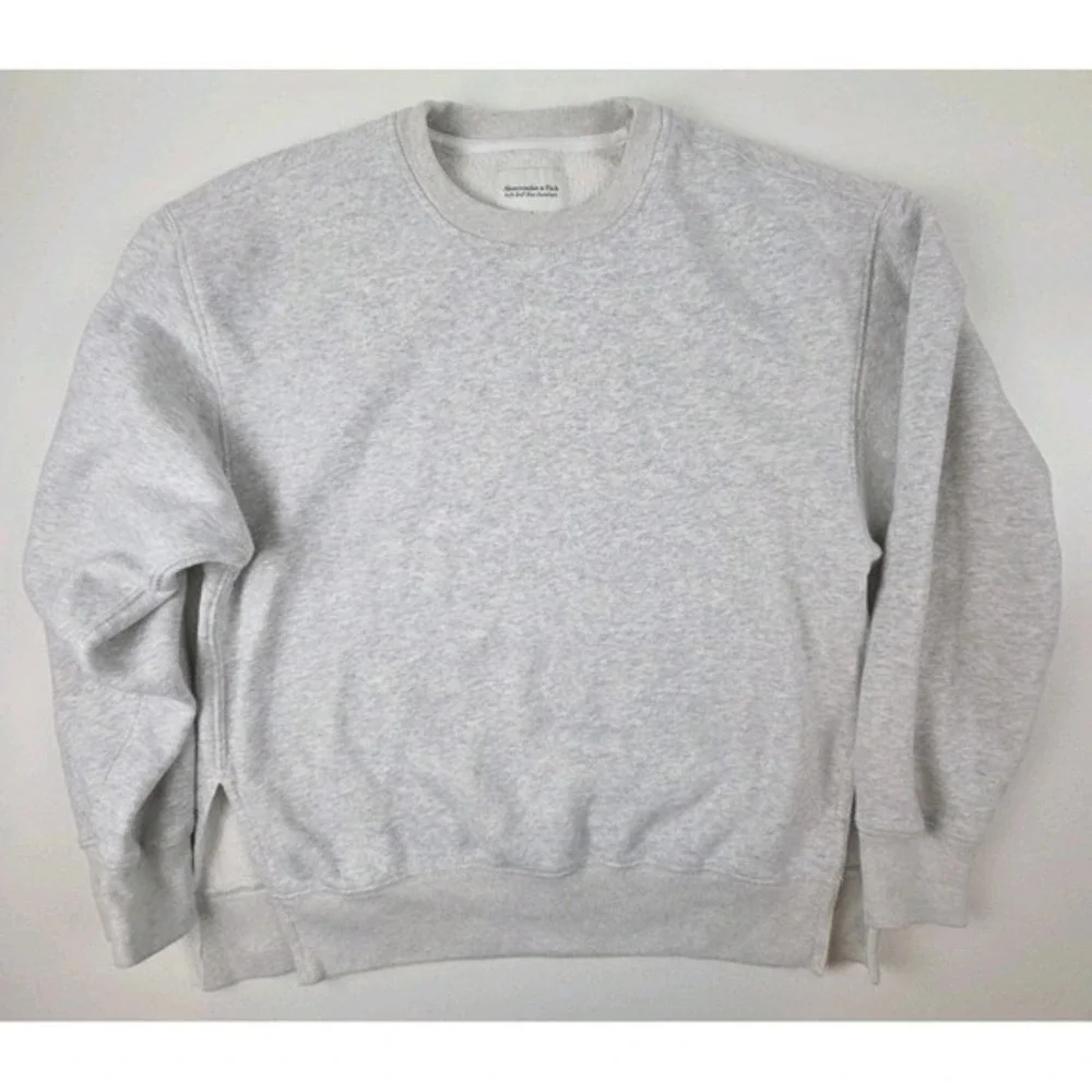 Abercrombie & Fitch Soft‎ Max Essentials Womens Small Colorblock Gray Pullover